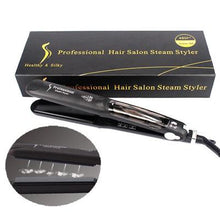 Load image into Gallery viewer, 450F ceramic steam straightener porcelain steam rapid heating
