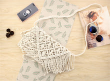 Load image into Gallery viewer, Tassel straw bag large clamshell cotton hand-woven casual female beach bag Knitted Messenger Bags
