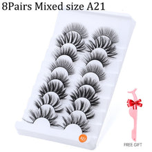 Load image into Gallery viewer, 5/8/10 pairs 3D Mink Lashes Natural False Eyelashes Dramatic Volume Fake Lashes Makeup Eyelash Extension Silk Eyelashes
